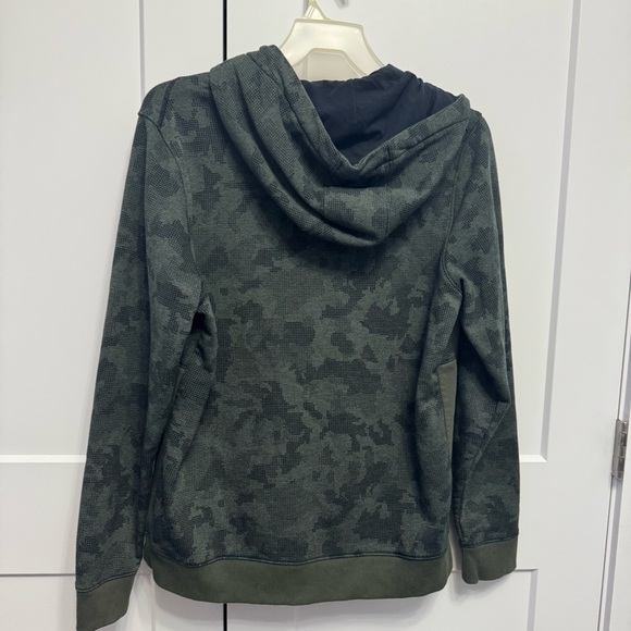 Under Armour Threadborne 1/2 Zip Hoodie Hooded Sweatshirt Camo Green Coldgear LG - Picture 8 of 9